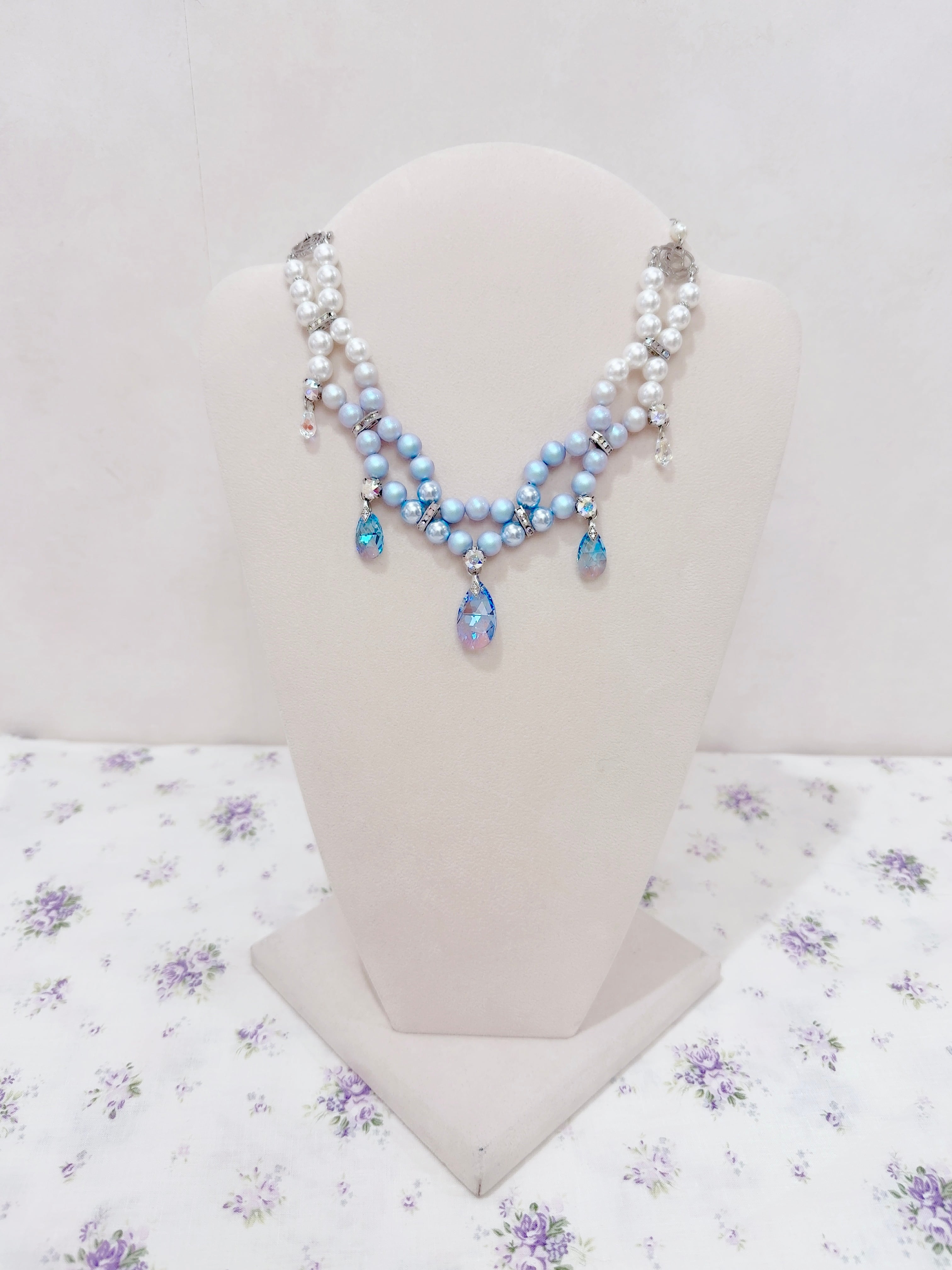 プリンセスネックレス ブルーグラデーション