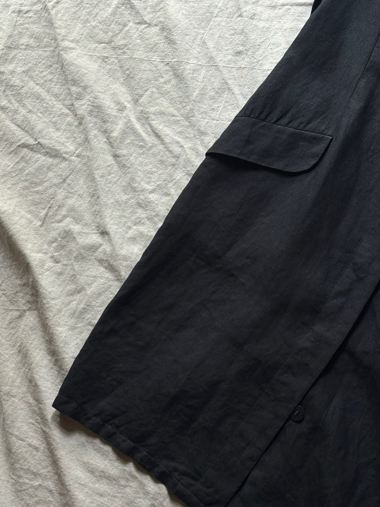 "MARELLA" 1990s Black linen one- piece