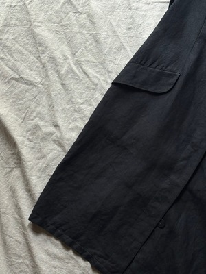 "MARELLA" 1990s Black linen one- piece