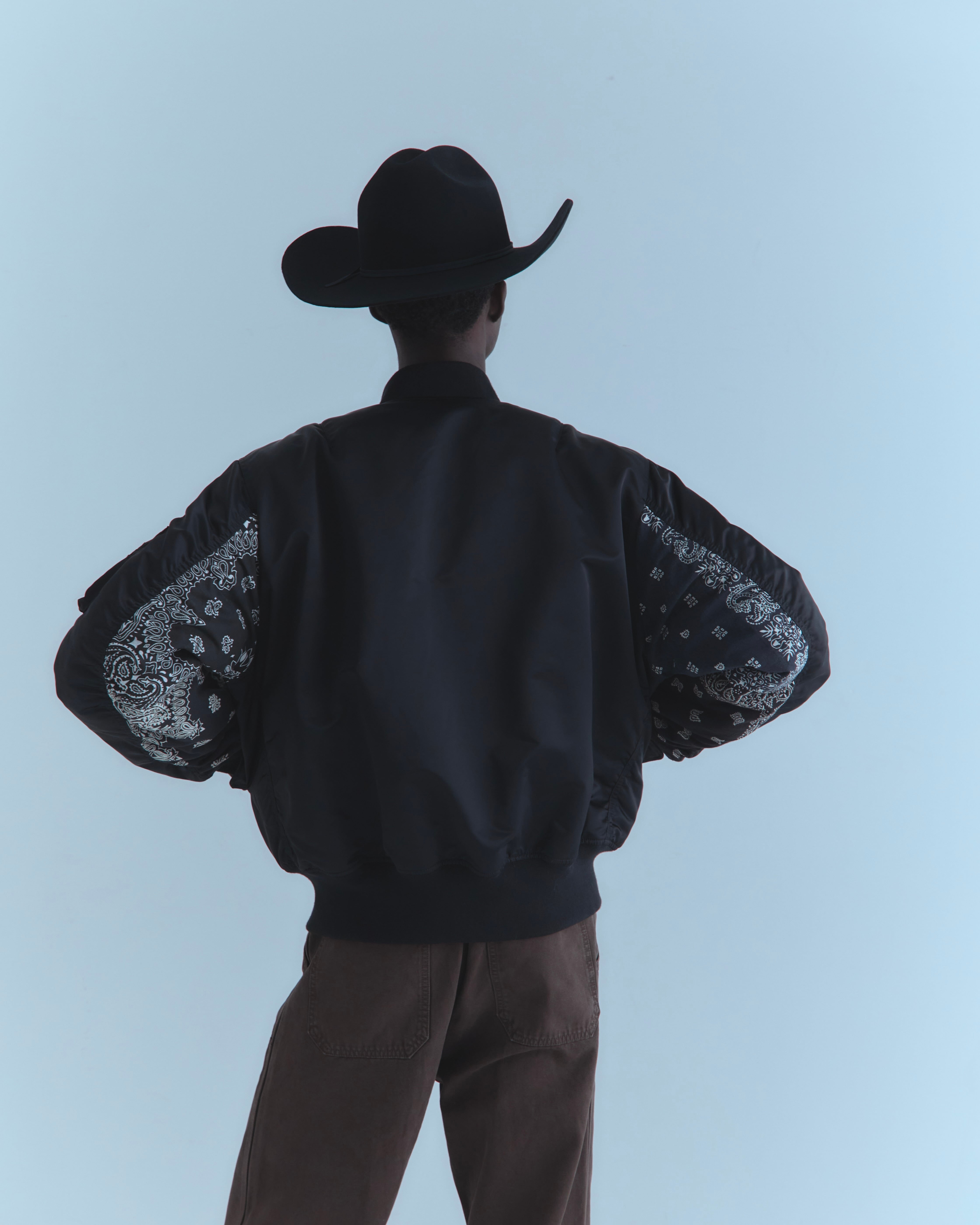 MIYAGIHIDETAKA】Bandana MA-1 (BLACK) | Antler