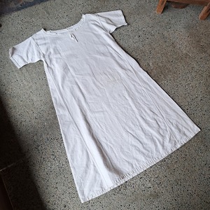 ~40's フランス製 リネンナイトドレス used [305015]