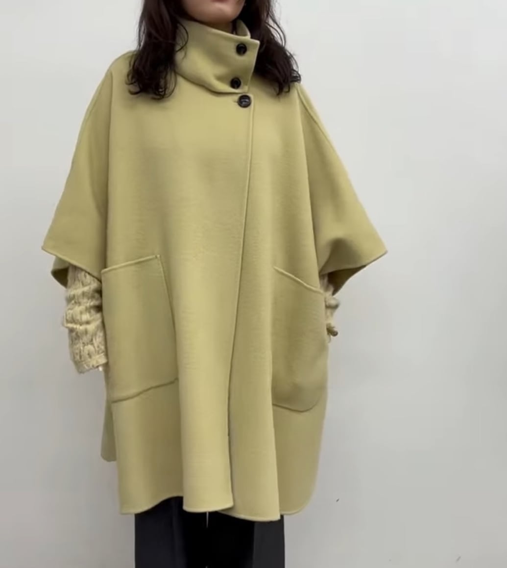 CLOCHE クロッシェ ウールポンチョコート552-84504 CLOCHE(クロッシェ)】スタンドカラーウールポンチョコート［552-84504