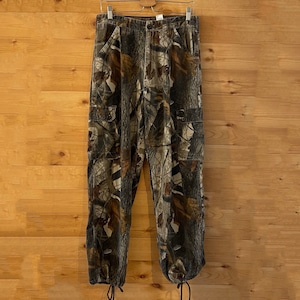 【REALTREE】カモフラージュ カモ柄 総柄 カーゴパンツ ミリタリー W32 アメリカ古着