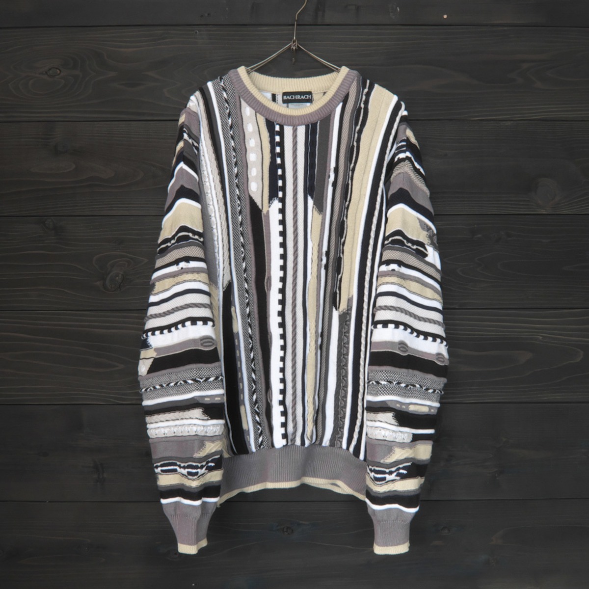 Bachrach 総柄コットン3Dニット☆ | 古着 通販 relddot | レルドット