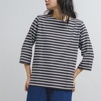 【M.M.O】ボートネック七分袖POボーダー
