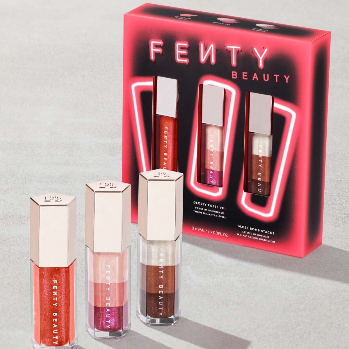 【Fenty Beauty】2025ホリデー Glossy Posse VIII 3-Piece Lip Luminizer Set