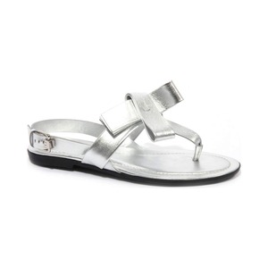 TOD'S トッズ レディース ビーチサンダル レザー シルバー