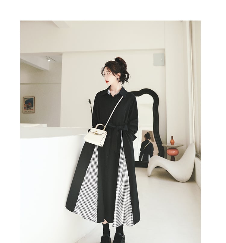 70s パッチワークワンピース