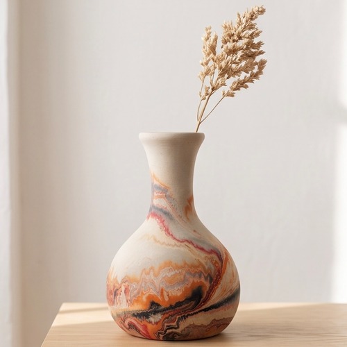 Marble pattern vase