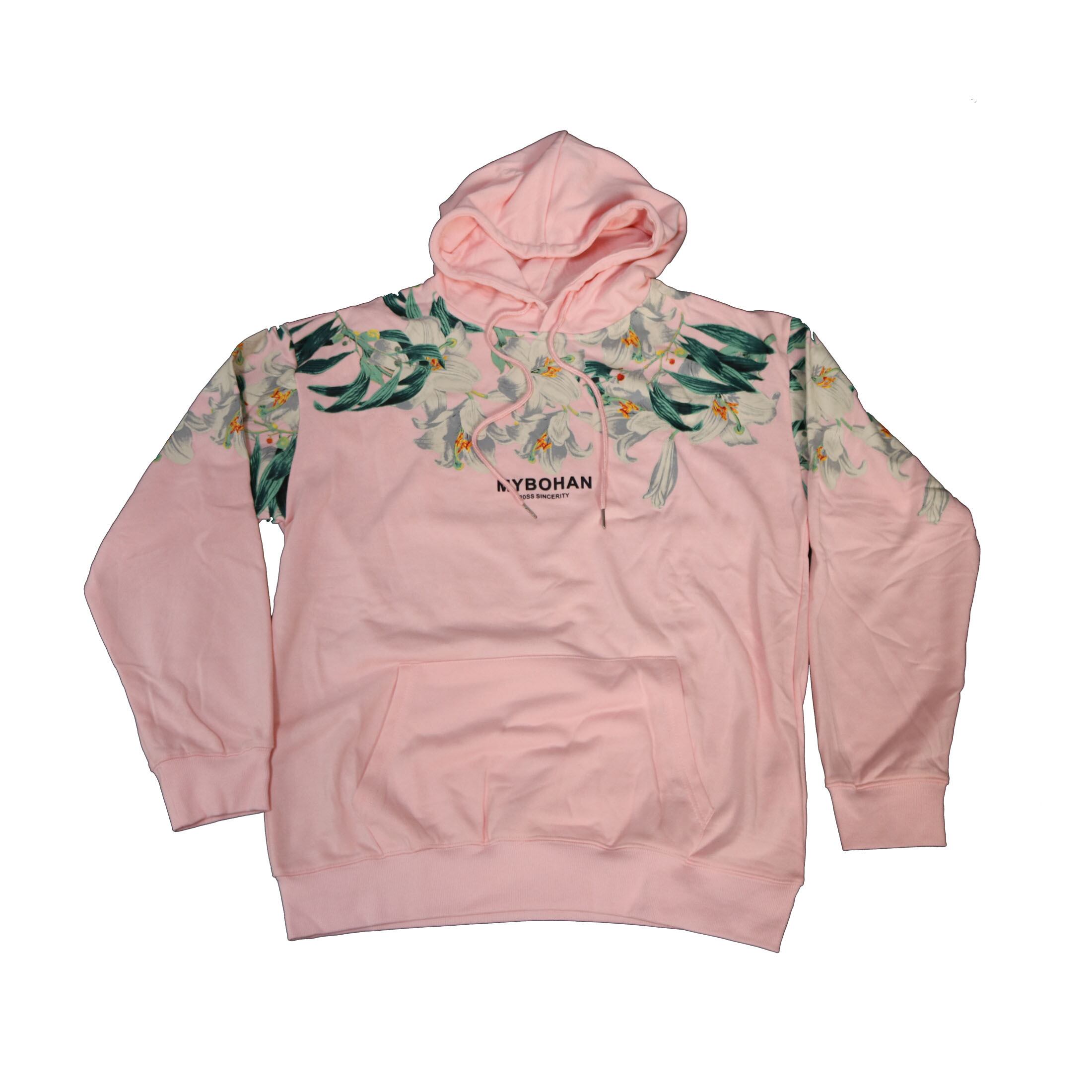 MYBOHAN FLOWER HOODIE 花柄 パーカー ピンク XL NT0914FP