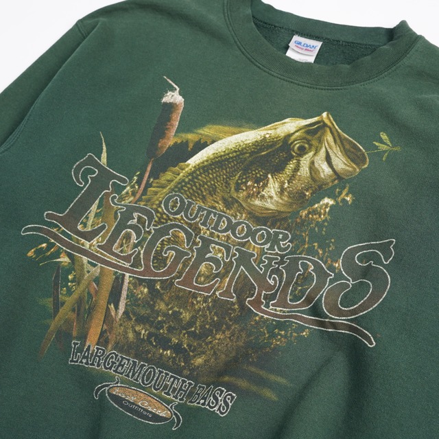 USED / Sweat / Largemouth Bass / Forest Green
