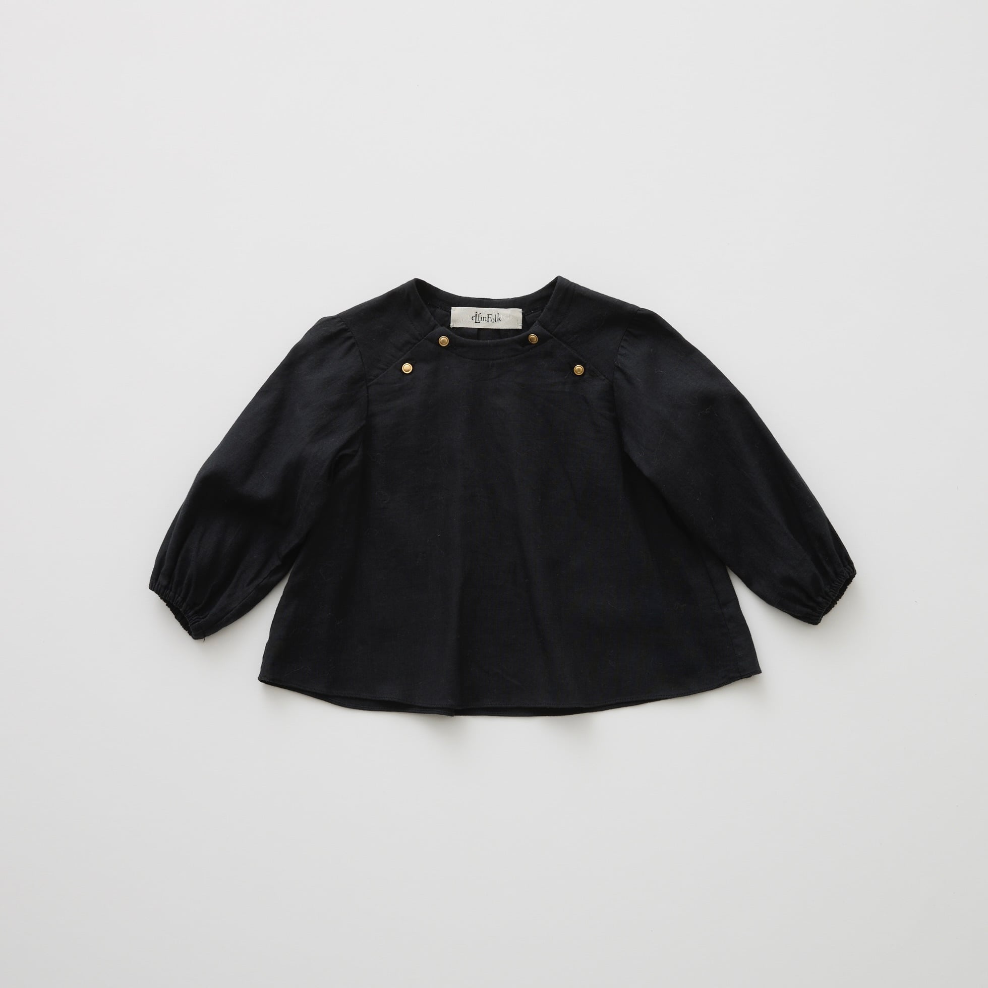 《予約商品 eLfinFolk 2026AW》Baby Blouse / black / 90・100cm