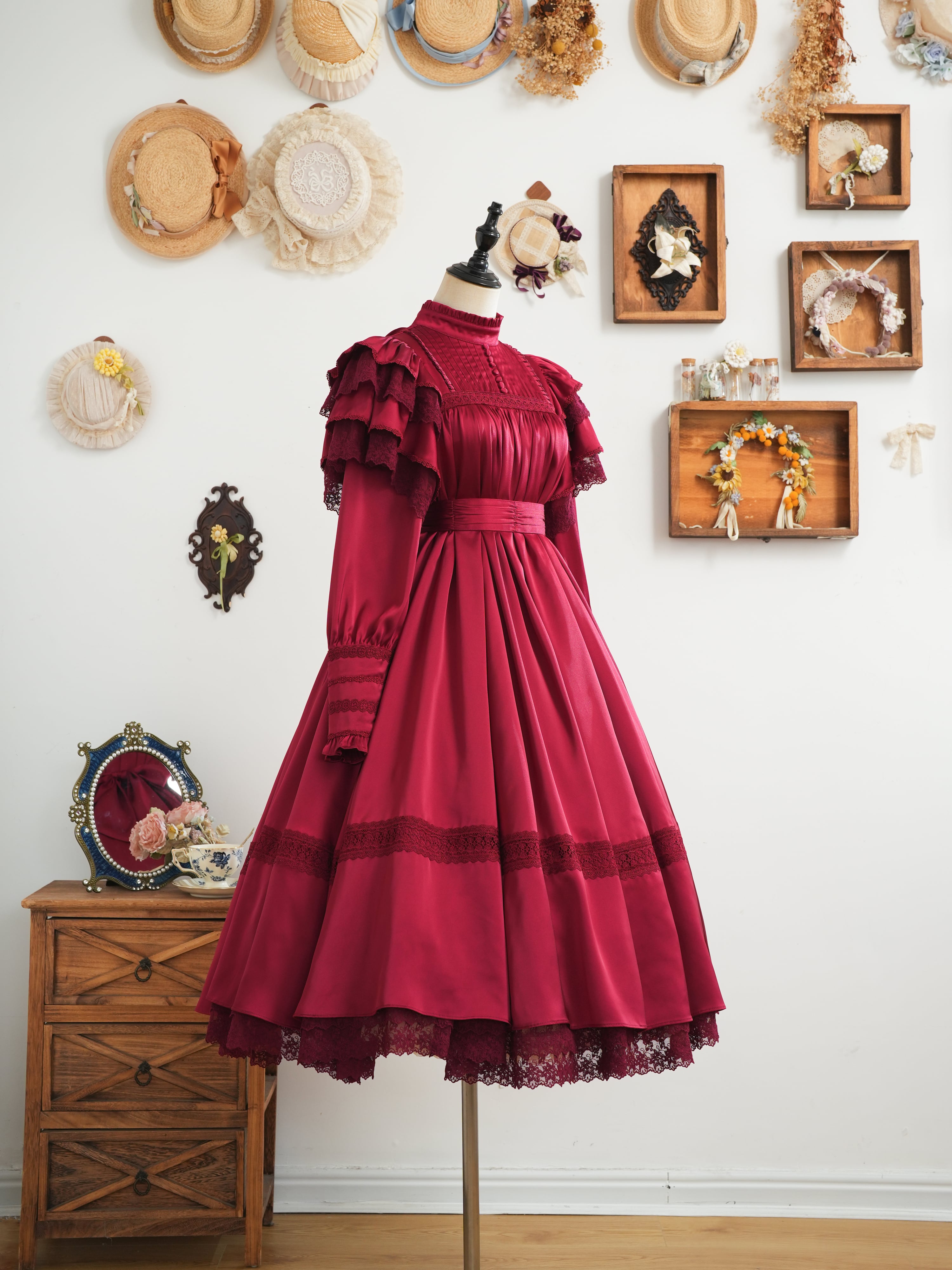 大阪店先行販売】リリアンヌ姉妹 ビビッドカラーワンピース