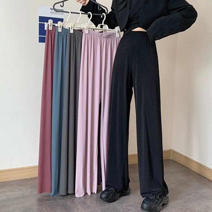 パンツ スプリングオータムハイウェストスリムルーズカジュアル 春物 秋物 1号婦人41152203663