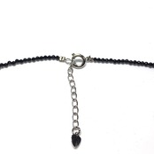 目を引くデザイン！ ラピスラズリ・アワビシェル・ターコイズ・ブラックスピネルネックレス ne1111