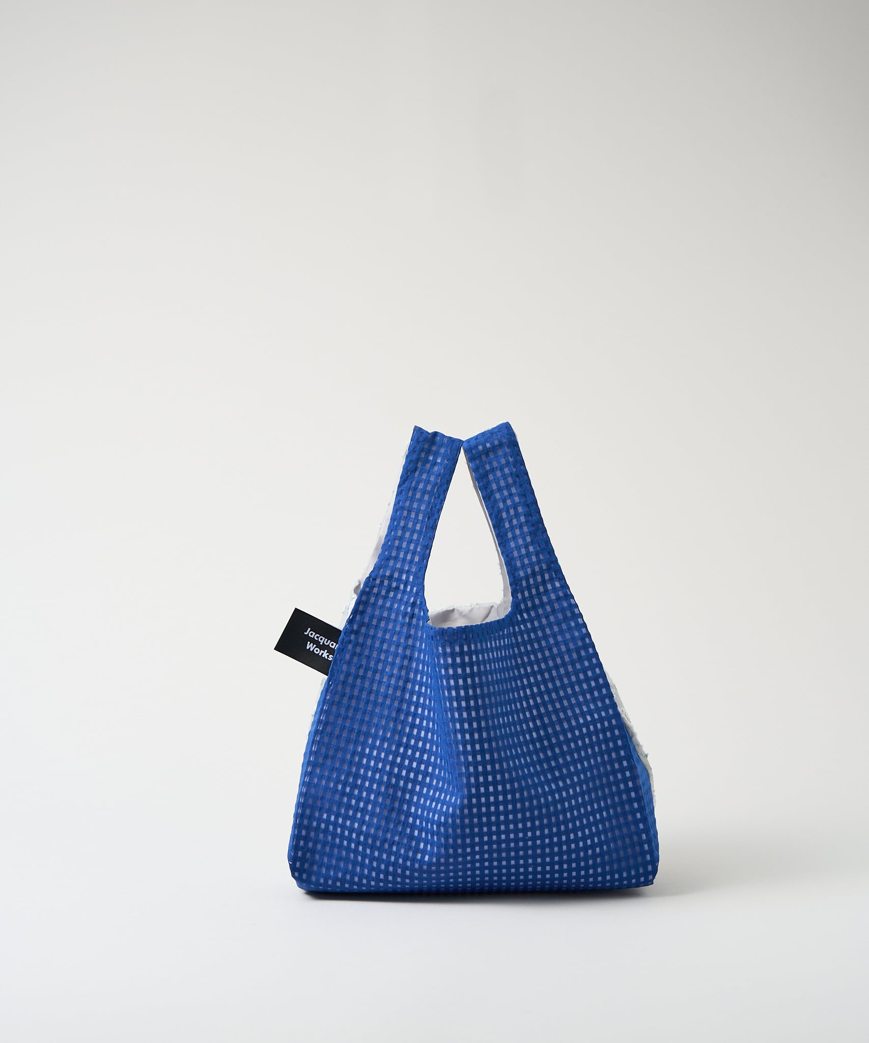 TWINS bag / ice gray paisley × blue check / S（ポケット付
