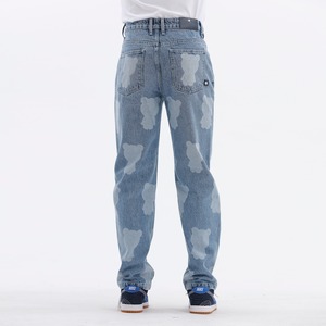 【HIPANDA 】1812メンズ デニムパンツ MEN'S DENIM PANTS / LIGHT BLUE・BLACK