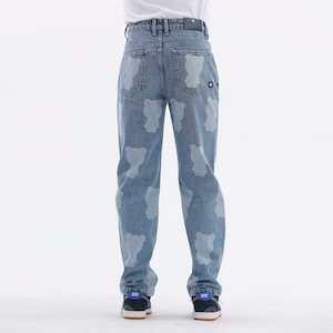 送料無料【HIPANDA ハイパンダ】メンズ デニムパンツ MEN'S DENIM PANTS / LIGHT BLUE・BLACK