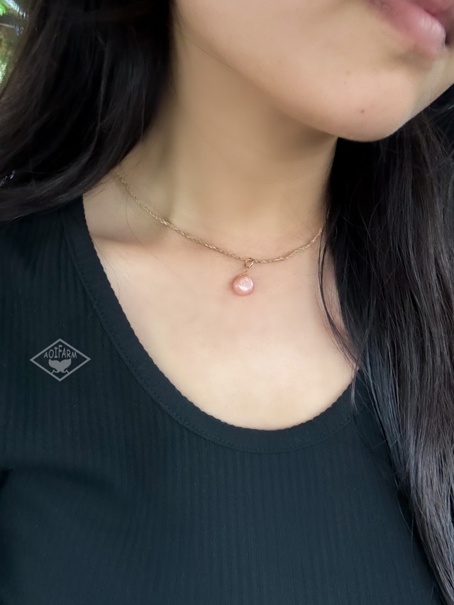 ピーチムーンストーン【おとぎ話の主人公のネックレス】