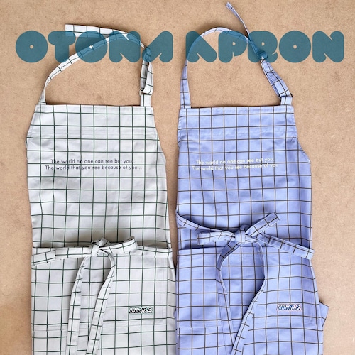 GRID柄 apron(大人 size)