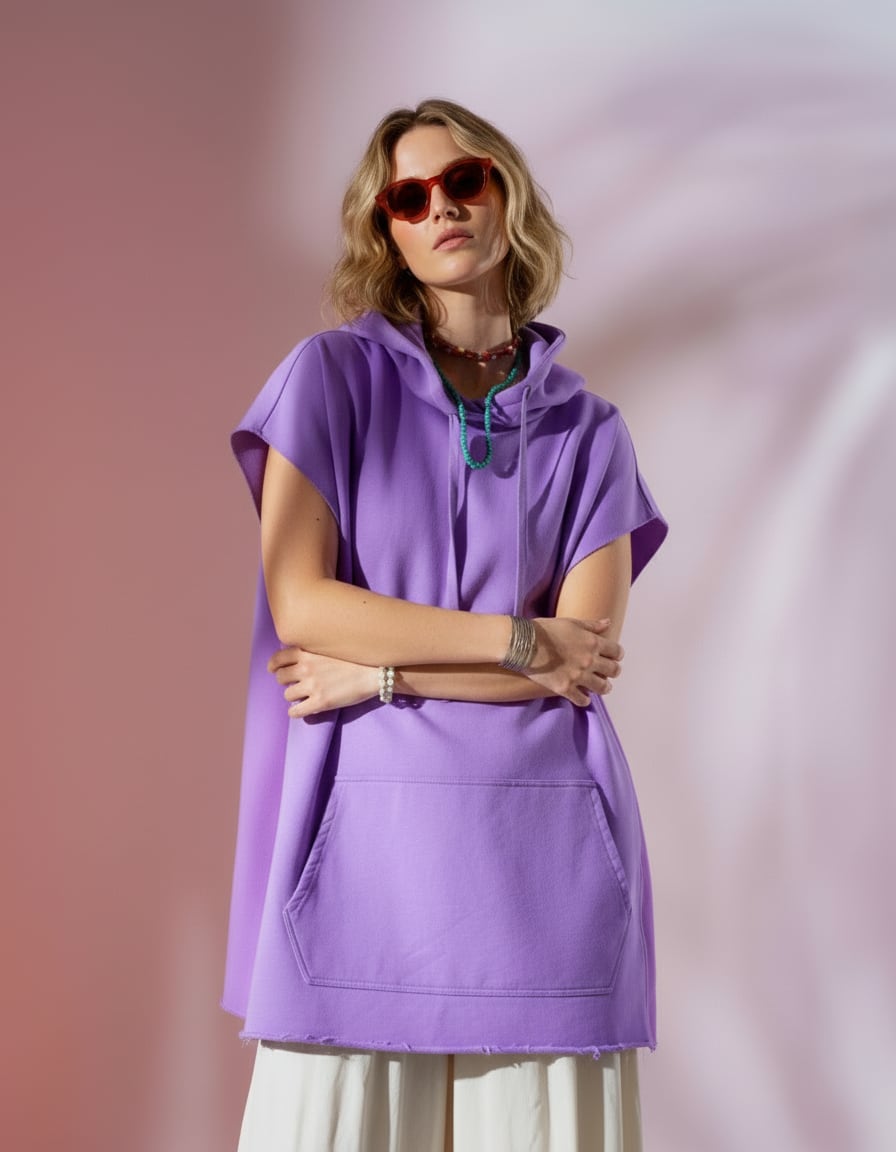 【1.30】ノースリヘビーウエイトスウェットフーディー|ライトパープル