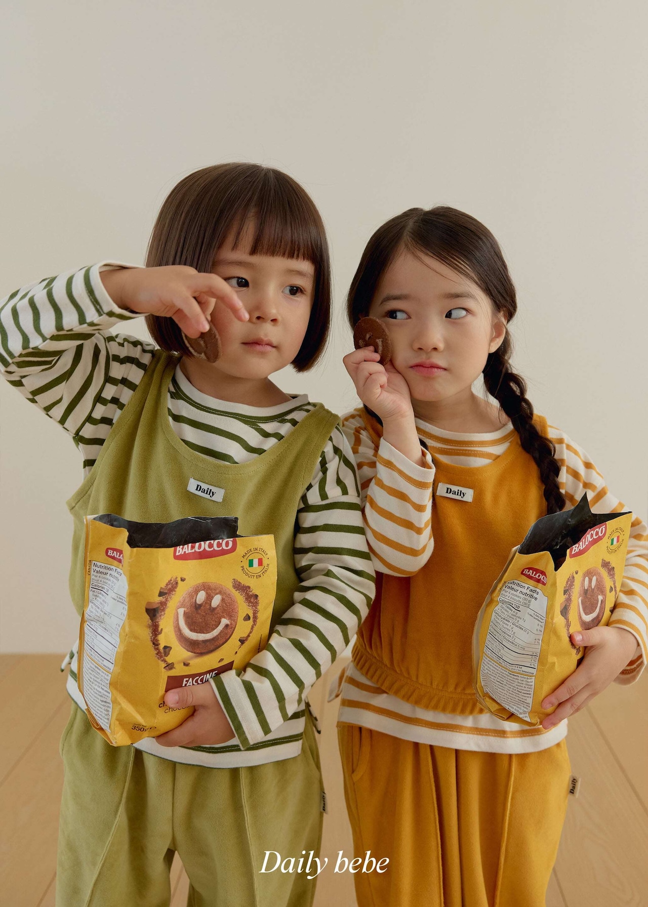 【取寄】Dailybebe ベロア セットアップ|秋服|韓国子供服|26/AT