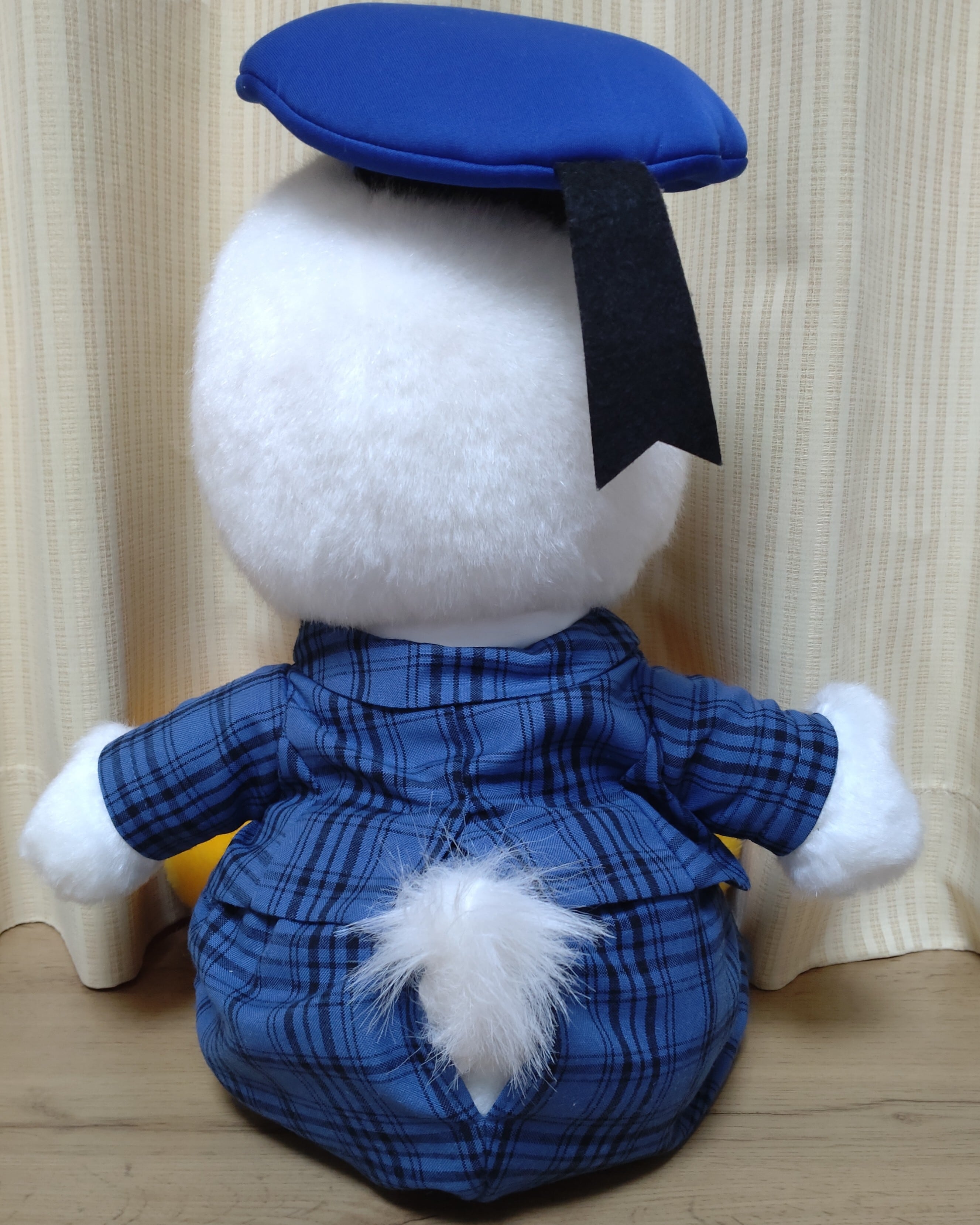 ドナルドダック ぬいぐるみ 水色スーツ ドナルドダックぬいぐるみ 青チェック柄 スーツ | NihonmatsuRyuji
