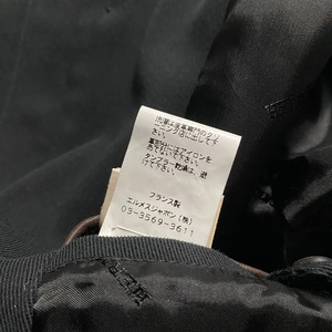 HERMES leather piping half coat