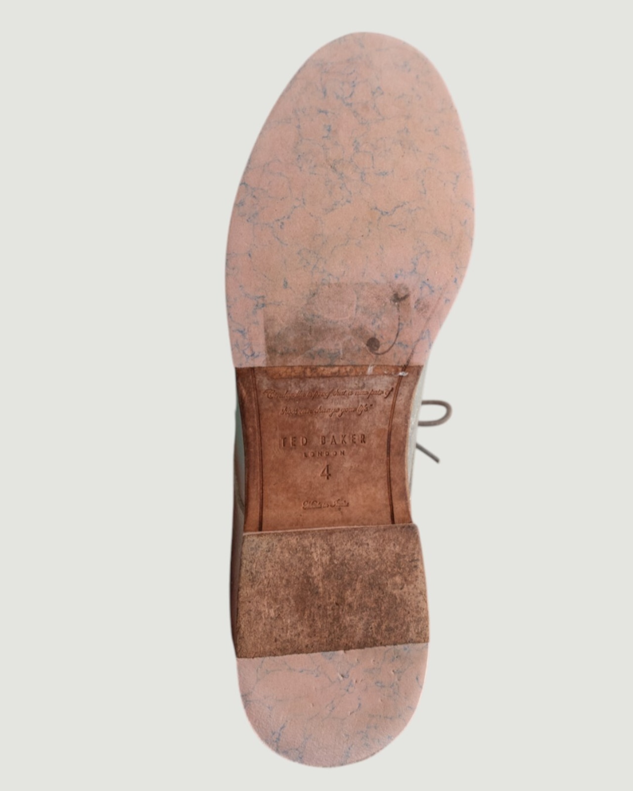 【古着】TED BAKER シルバーレザーシューズ - 7