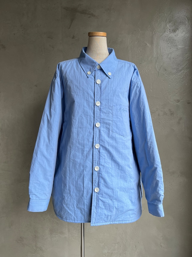 GEN IZAWA / Quilting BD shirt jacket "blue"