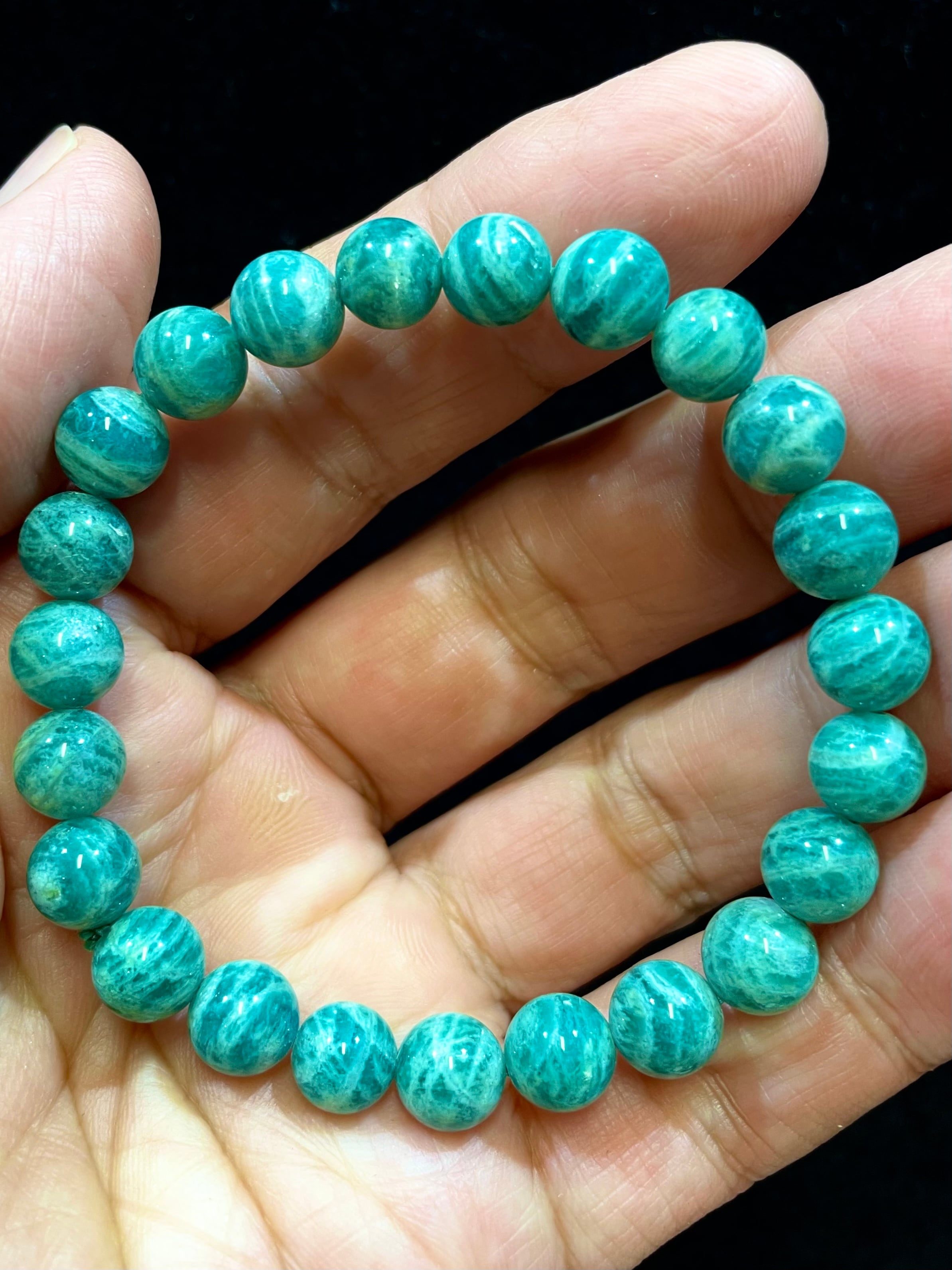 ゼブラアマゾナイトブレス 高発色 ゼブラアマゾナイトシリカ 12.5mm ブレスレット 1個売り