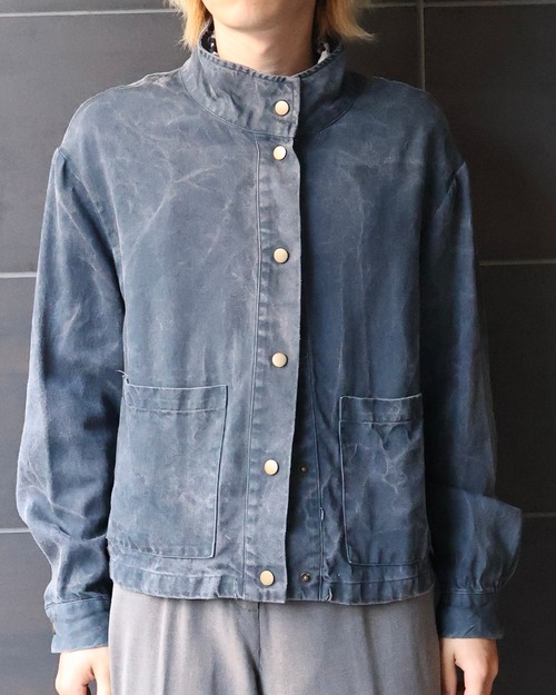 washer design stand collar blouson