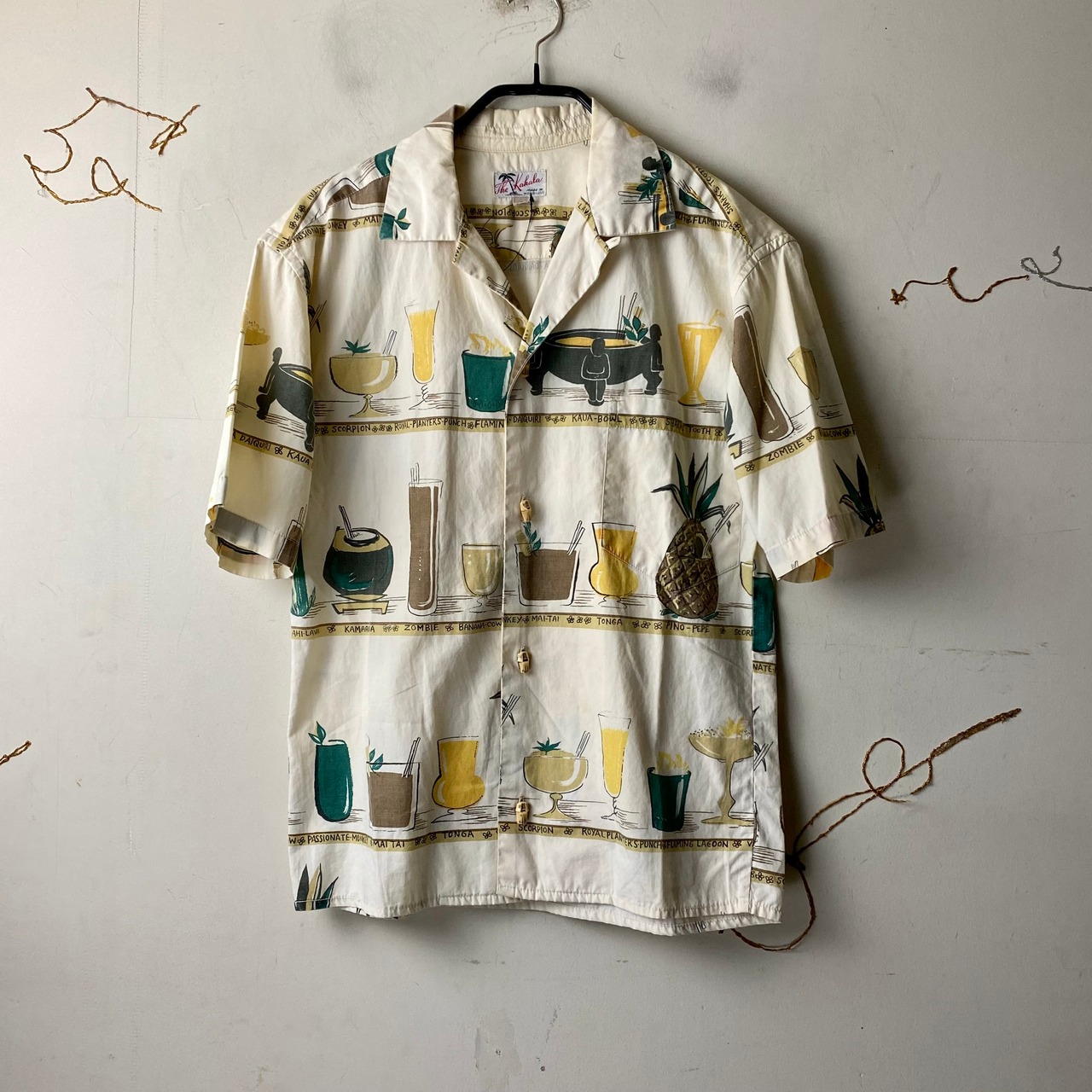 vintage 1950’s KAHALA cotton hawaiian shirt “okole maluna”