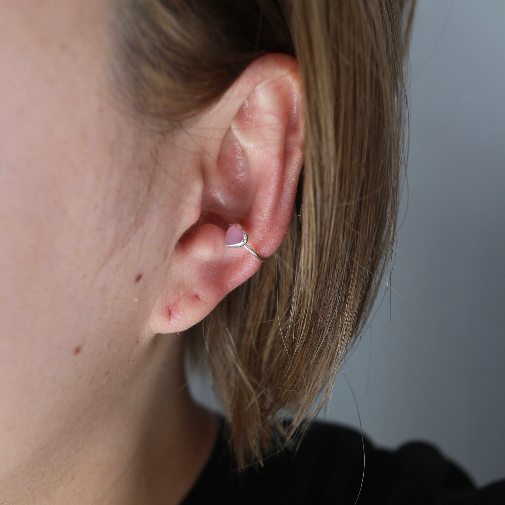 ミニハートイヤーカフ ピンク | vivid market