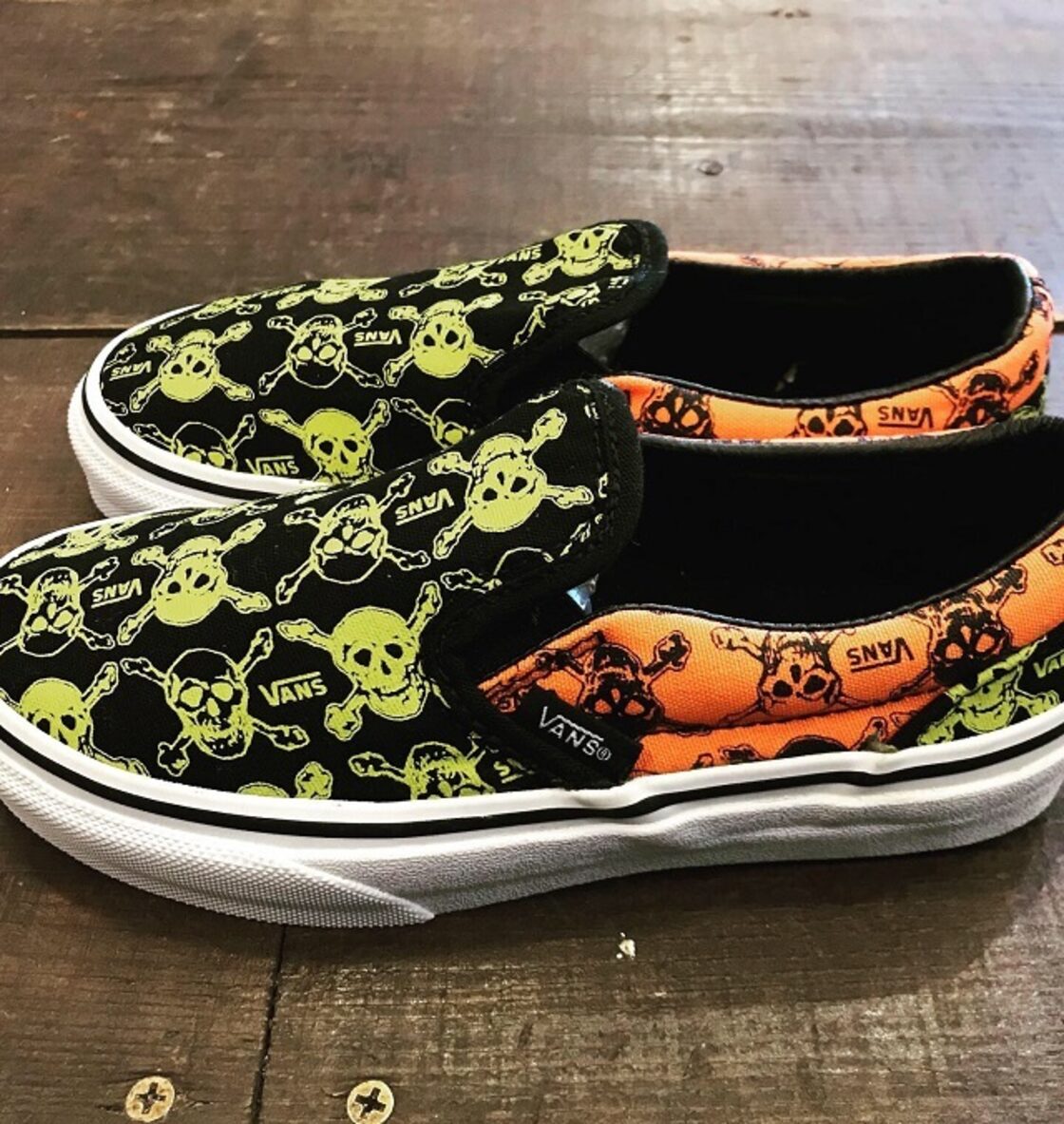 KIDS VANS スカル柄 スリッポン | PAY ID