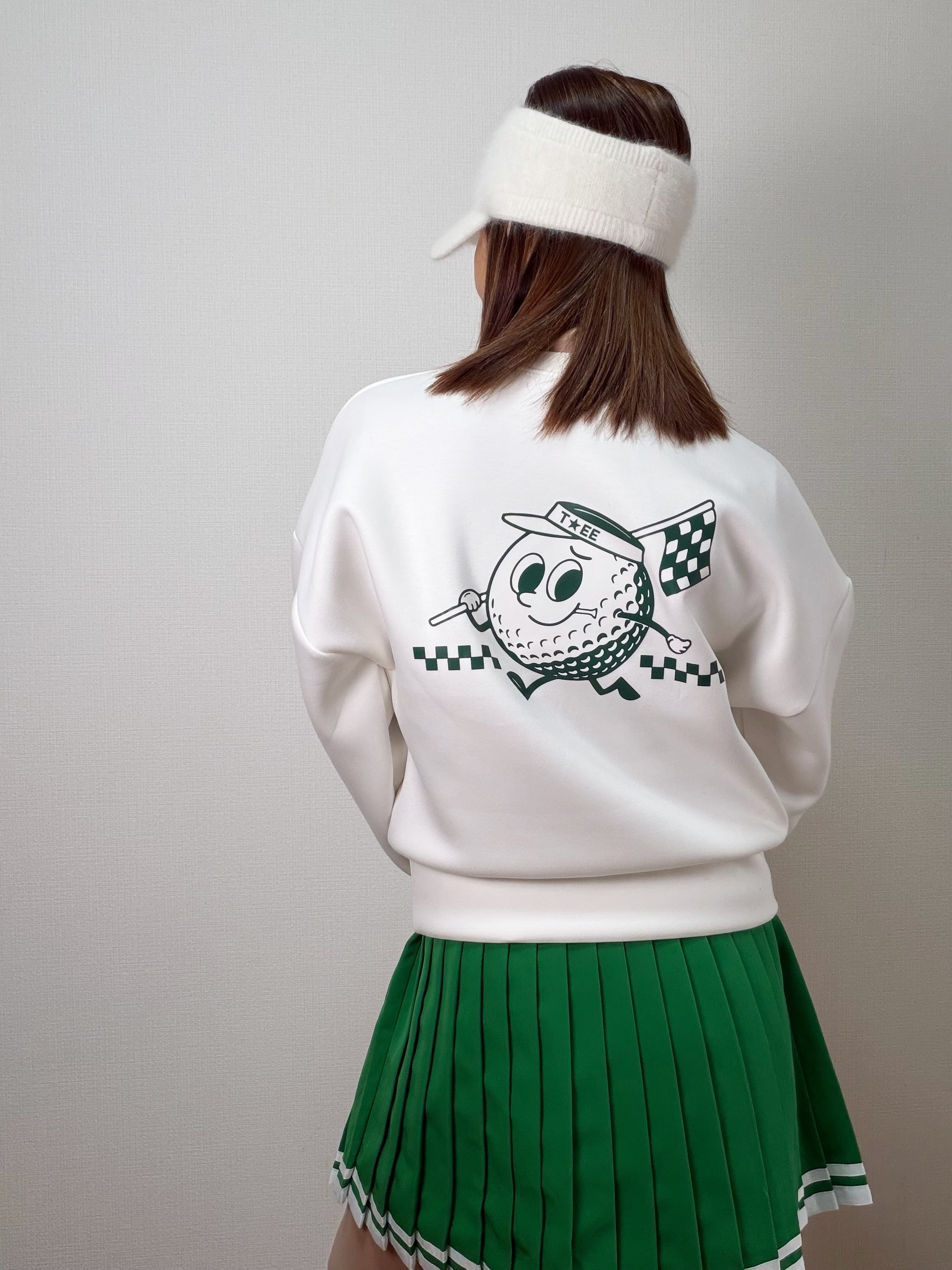 即納＊【セットアップ可能】 Teeoff Graphic Golf Sweatshirt （Ivory
