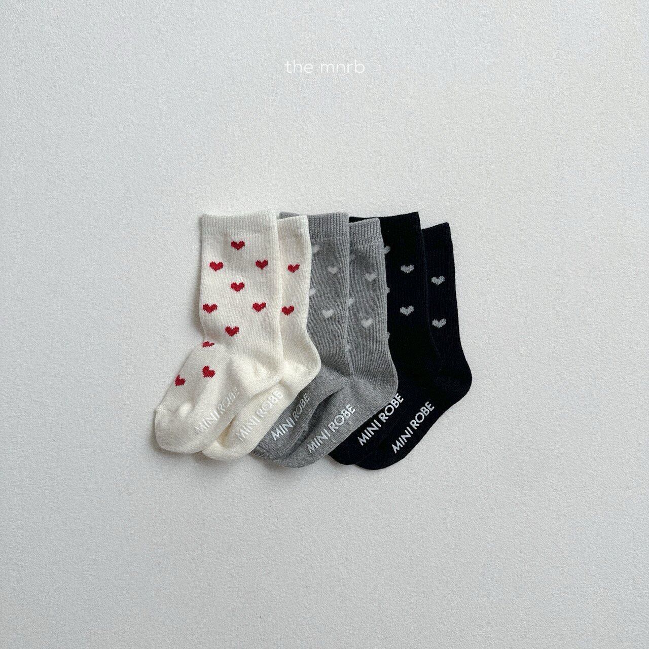 【予約】Heart Socks 3set