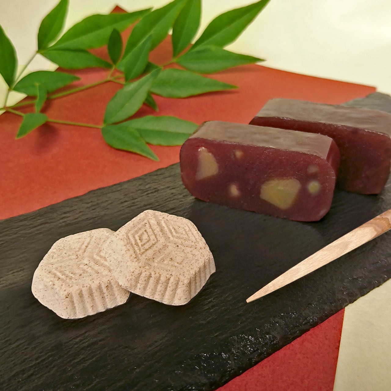 雅〈中〉麦落雁（和三盆入り）16個入　羊羹　2棹