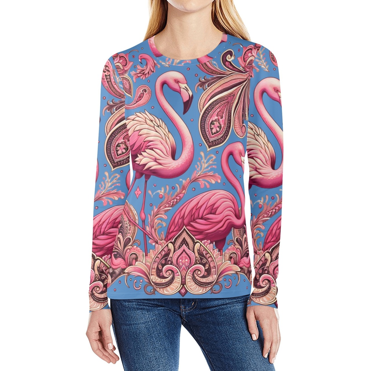 Women's Long Sleeve T Shirt Paisley 4485