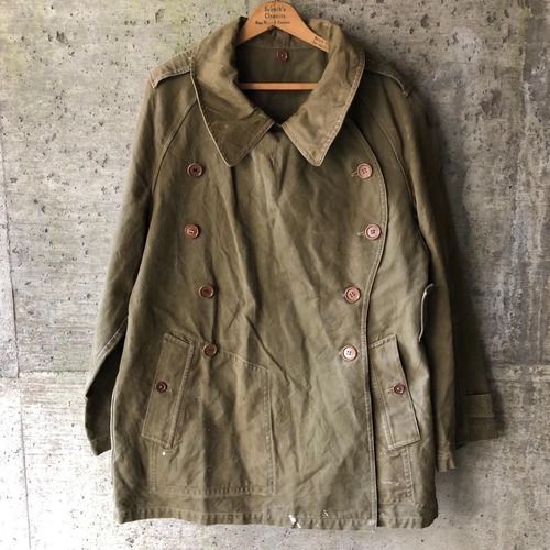 KU671 40s フランス軍 M38 モーターサイクルコート 実物 ミリタリー