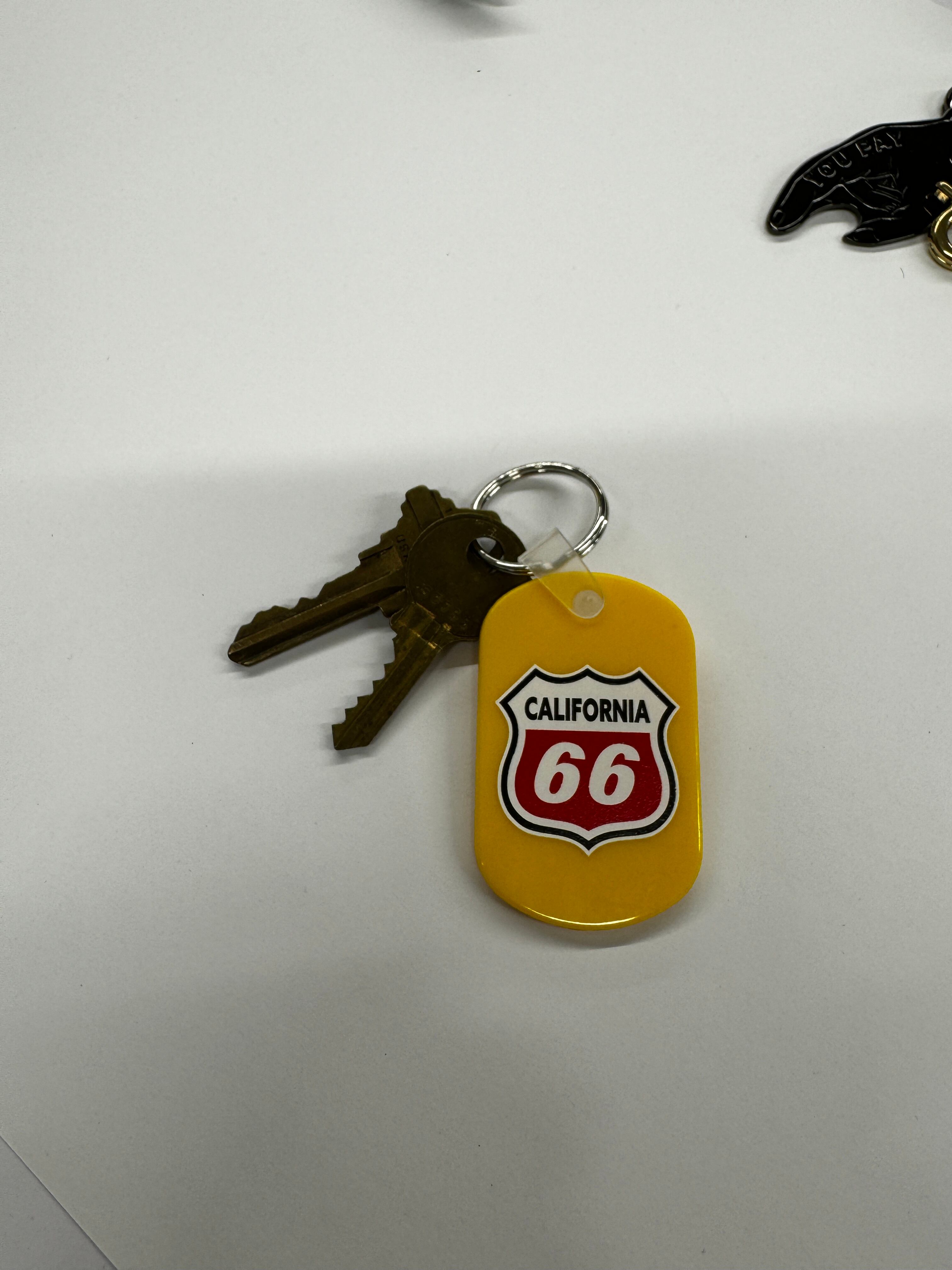 アメカジ ルート66 ラバー キーホルダー アメリカ雑貨:US66-001BKOR