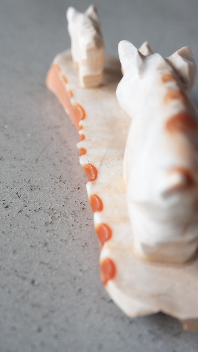 unknown vintage Conch shell pig sculpture ornament