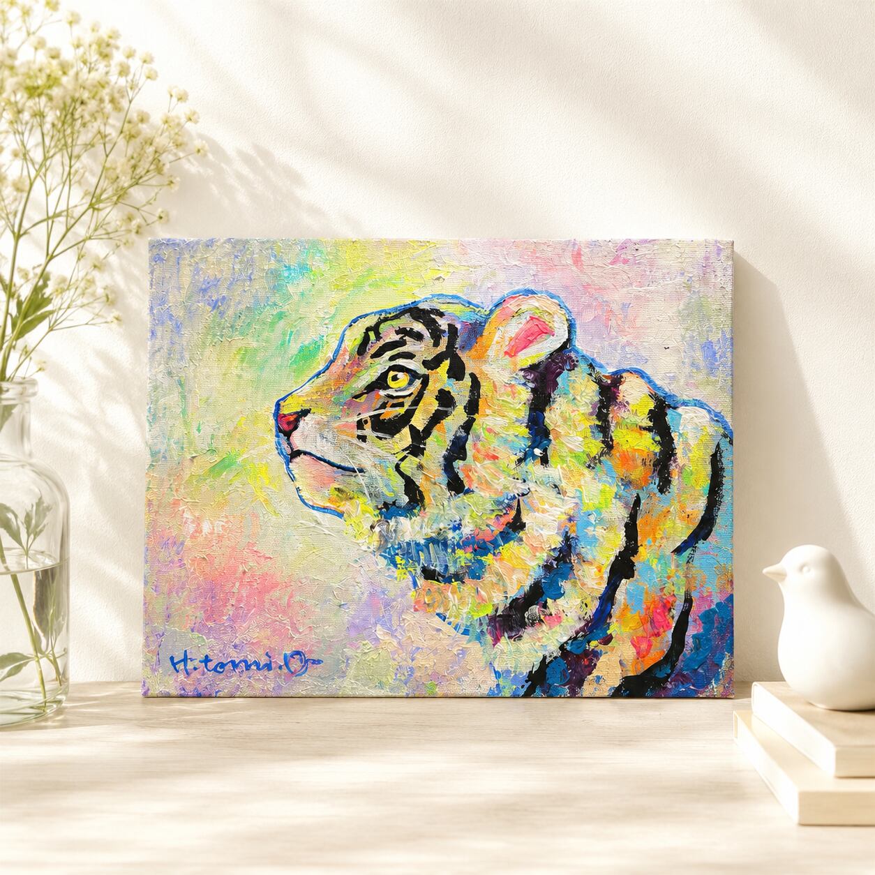 真作 絵画 ウミガメ アート 原画 キャンバス 現代アート 動物画 開運