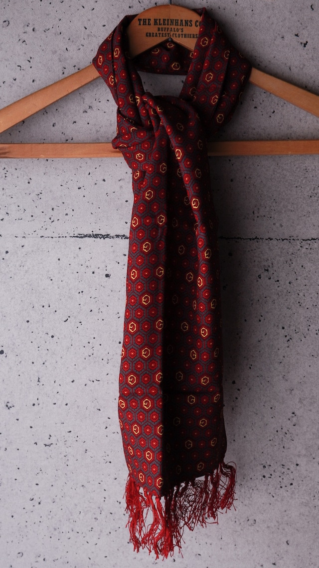 【1960s】TOOTAL トゥータル 幾何学柄 スカーフ 《レーヨン イギリス製 ヴィンテージ》