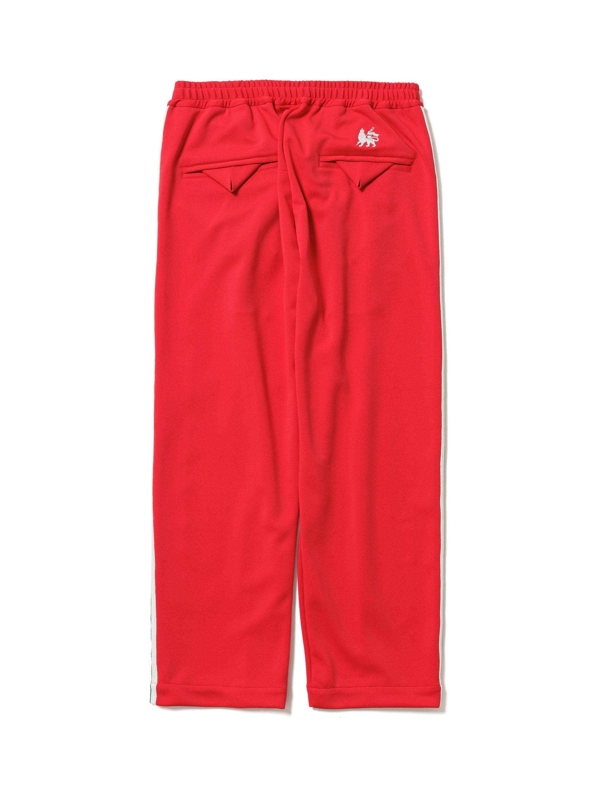 24SS】Sasquatchfabrix. LACE TAPE TRACK PANTS (RED) 24SS-PA9-012