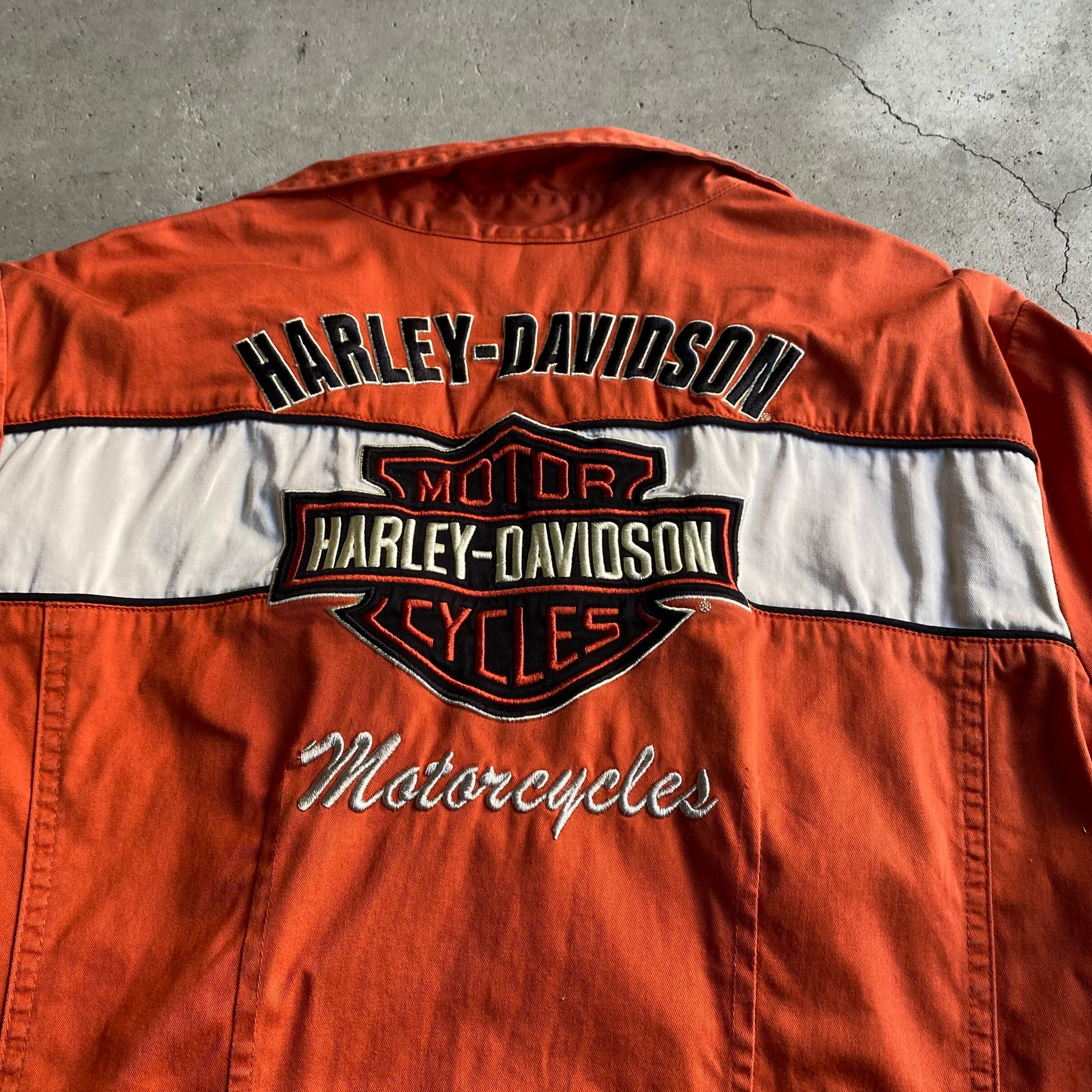 Harley-Davidson ハーレーダビッドソン 胸ロゴ バックロゴ刺繍