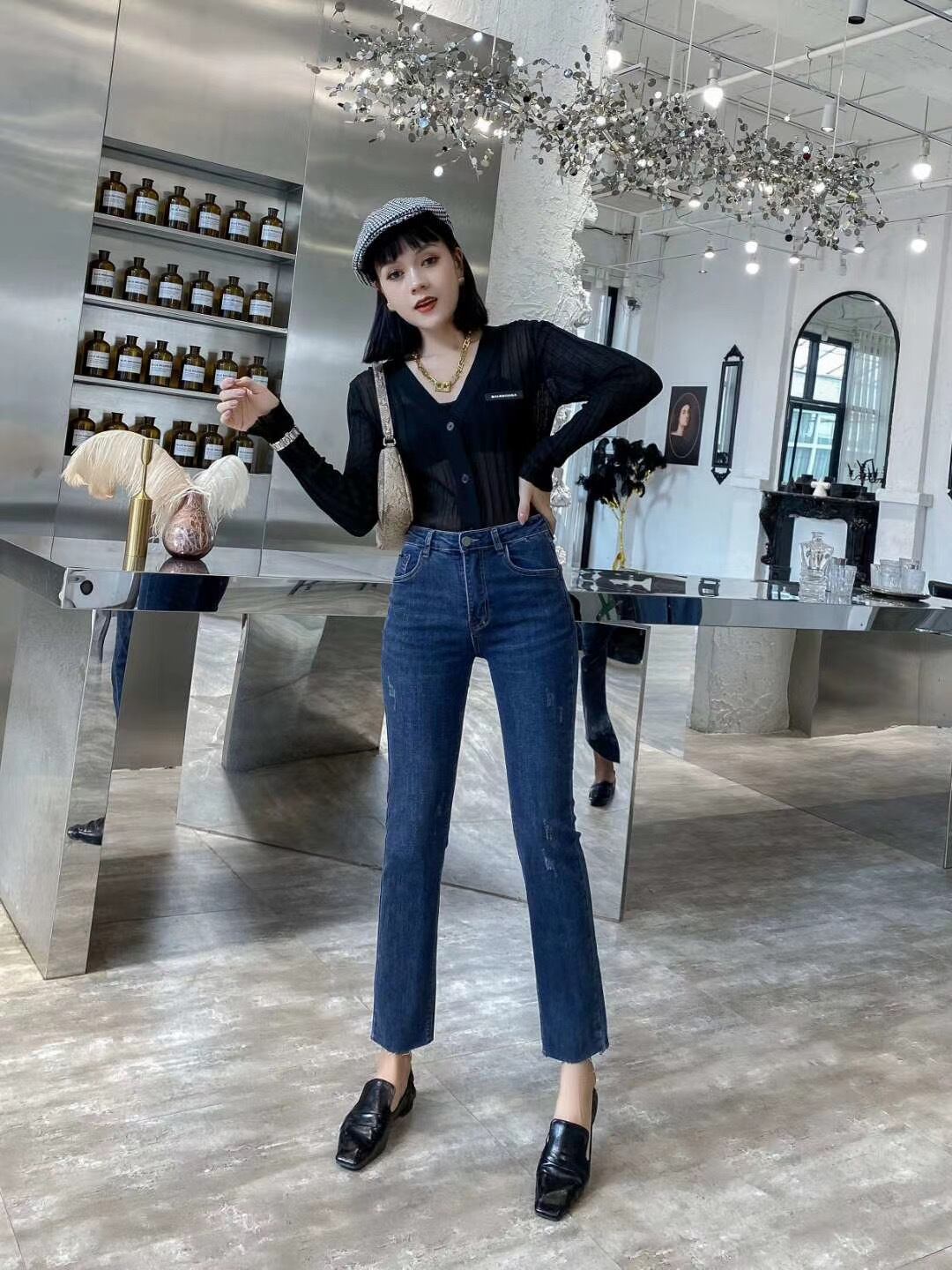 スキニーデニムパンツ