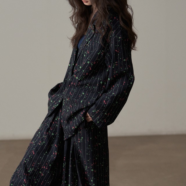 splash print tailored jacket L0091