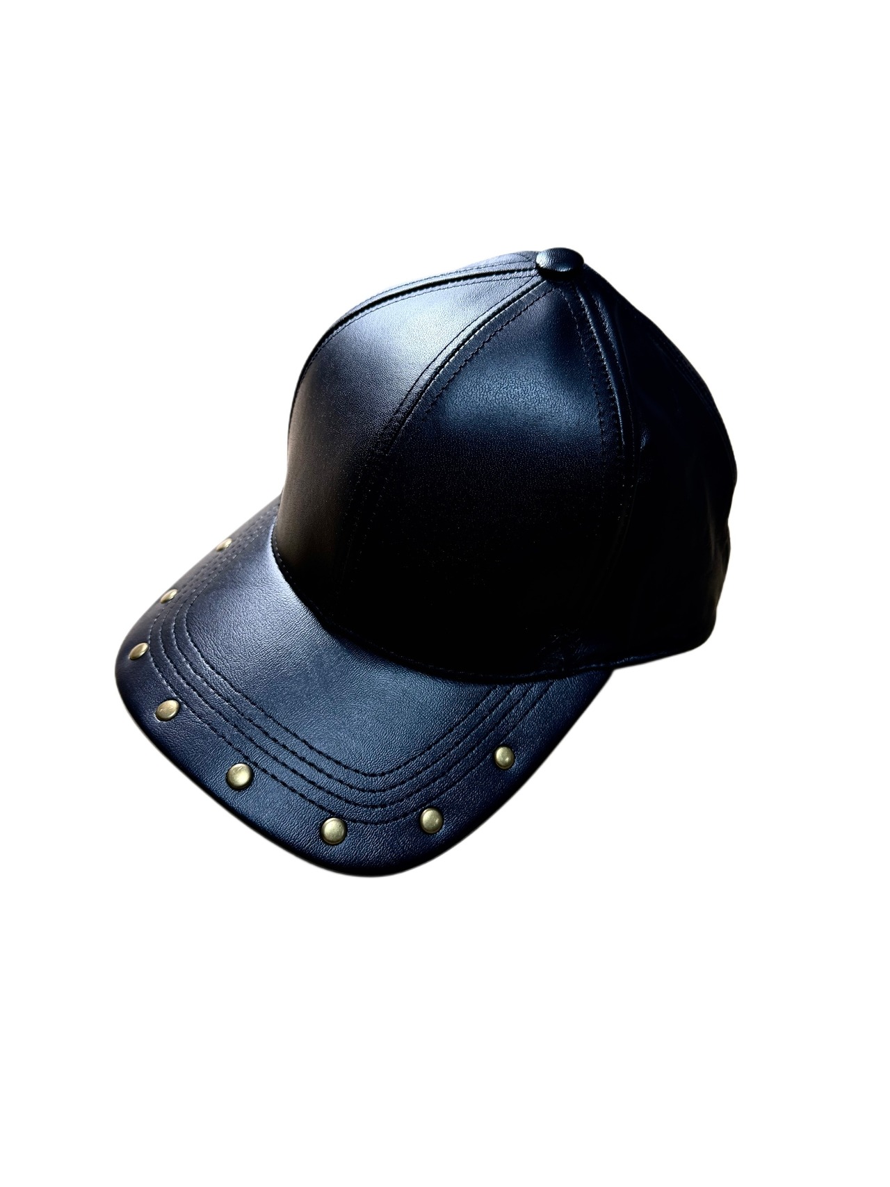 Studded Leather Run Cap
