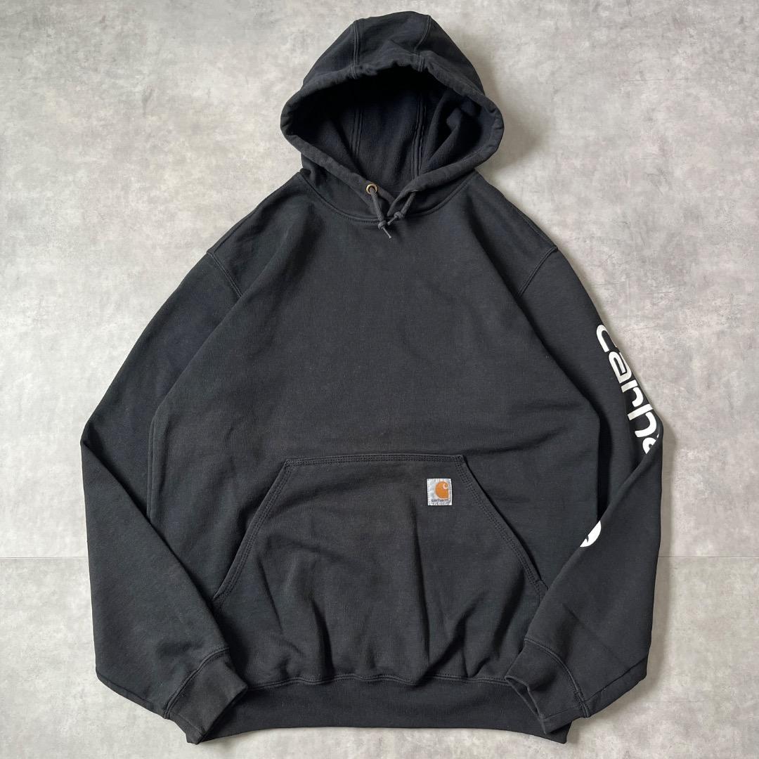 carhartt カーハート パーカー 古着 アクティブ M 黒 17974